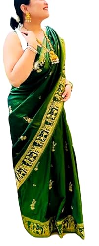Generic green baluchari silk saree – image 3
