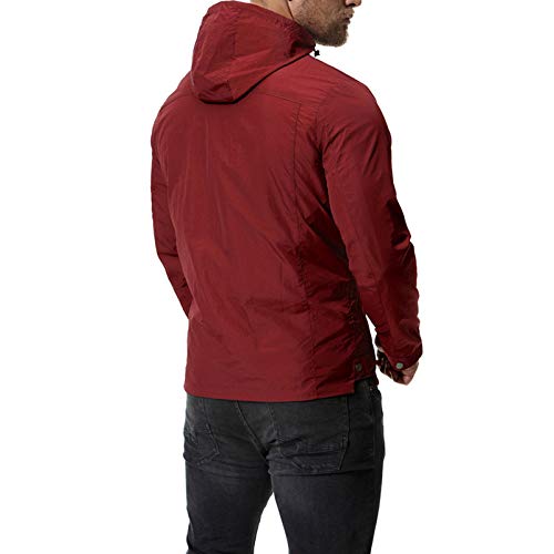 Jaqueta masculina ZumZup com capuz Pop com zíper ártico Windcheater Outdoor Dventure Viagem Caminhad