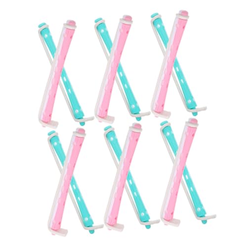 LIFKOME 24pcs Rod for Professional Hair Styling Dual Color Perm Rods for All Hair Types Travel-friendly Curlers for Effortless Curls