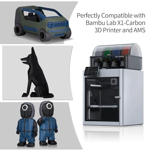 Image of Carbon Fiber PLA Filament 1.75mm, TINMORRY PLA-CF 3D Printing Filament, Highly Compatible with Bambu FDM 3D Printer, 1 KG 1 Spool, Black