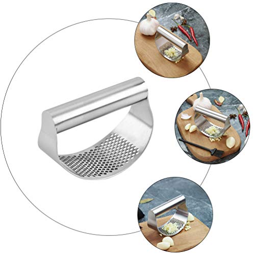 Espremedor de alho profissional de aço inoxidável Cabilock 2 peças, triturador e descascador de alho