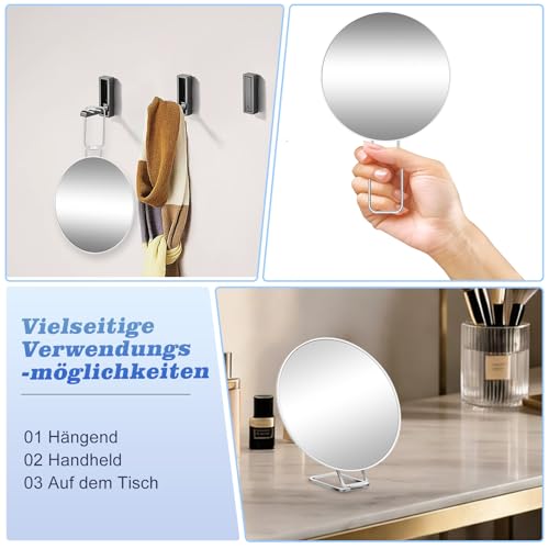 Solinorex 40X Vergrößerungsspiegel, Kosmetikspiegel Mit Vergrößerungsfunktion, Reise-Schminkspiegel Wird Zum Formen Der Augenbrauen Und Für Make-Up Verwendet, Inklusive Ständer, Pinzette Und Schere