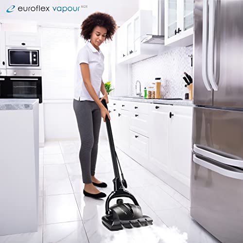 Euroflex Vapour M2R Steam Mop High Pressure Steam Cleaner For Floors 36 Psi Heavy Duty Commercial Grade Superheated Steam 266 Degrees F With Front Steam Boost Ultra Dry Steam #TOP4