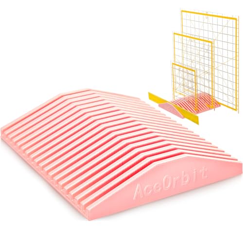 18 Slot Storage Rack for Quilting Rulers, Pink Ruler Holder Organizer
