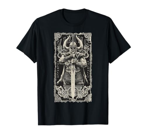 Valhalla Odin Thor Runes Viking Helmet Warrior Viking T-Shirt