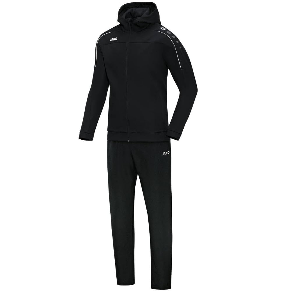 JAKO Women's Classico Met Capuchon Pr Tracksuit, Black, 38 EU