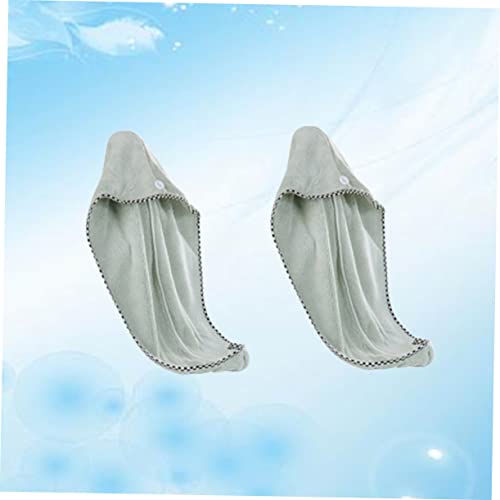 Balacoo 2 Peças De Microfibra Envoltório De Cabelo Absorvente Turbante Toalha Seca De Cabelo Toalha