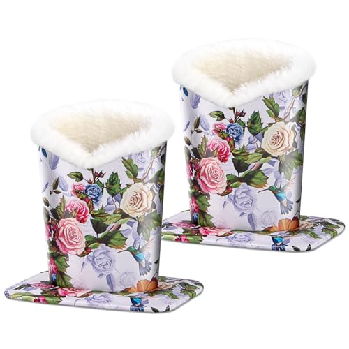 Image of Pack of 2 Plush Lined Eyeglasses Holder Stand Protective Glasses Case For Desks Or Nightstands