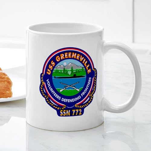 Taza de cerámica blanca 11 oz CafePress USS Greenville miniatura 3