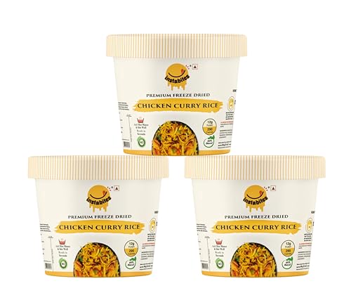 Image of Instabites Ready To Eat Chicken Curry Rice Cup 65 gms, No Added Preservatives and Ready to Eat in Minutes - Pack of 3