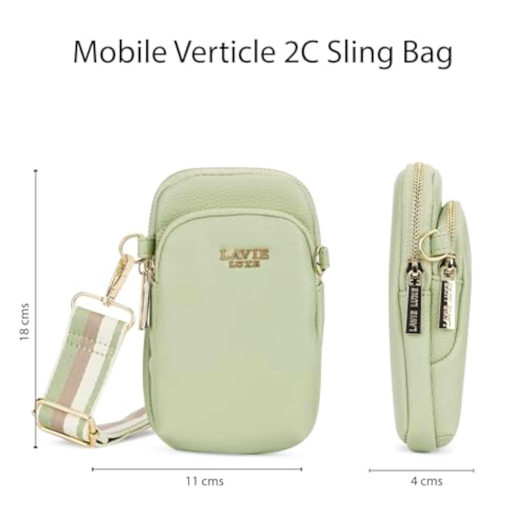 Women's Mobile Vertical 2-Compartment Sling Bag