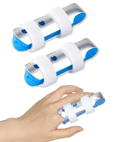 Metal Finger Splint Middle Finger, Finger Brace, 2PCS, Medium