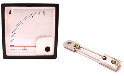 Image of Yokins Moving Coil Analog Panel meter DC Ammeter 0-100A /75mV DC MR96 with Shunt