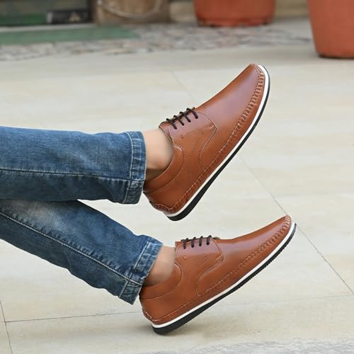 Image of Centrino Men's Casual Shoes |Stylish Lace-Up Design | Soft Cushioned Insole for Comfort | Lightweight & Breathable |Oxfords Walking, Office Comfortable Shoe |Classy Sneakers with Extra Comfort (7631)