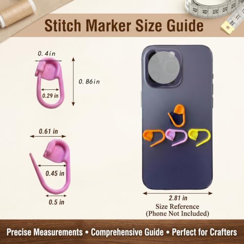 Meikeer 150PCS Locking Stitch Markers with Storage Box, 10 Colors - image 4