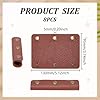 UNICRAFTALE 8Pcs Handbag Handle Leather Wrap Covers Luggage Handle Wrap Protectors Purse Wallet Handles Protector Sandy Brown Strap Covers for Handbags Craft Making Supplies 13x9.5x0.5cm #2