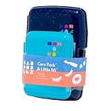 Claire's Caboodles Makeup Case Small - Duo Travel Cosmetic Purse Caboodle for Girls Organizer Storage Box Hard Cases - (Case 1 - 6x4x1) (Case 2 - 4x3x1) 2 Pack Blue