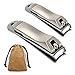 Nail Clippers Set, IVON Fingernail and Toenail Cutter, 2pcs Nail Clippers for Men and Women (2pcs)
