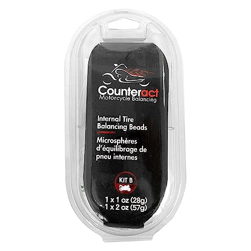 Counteract KIT-B Motorcycle Do It Yourself Tire/Wheel Balancing Beads Kit - (1) 1oz (1) 2oz DIY Bead Bags (2) Valve Caps and Cores (1) Core Remover Injector Bottle