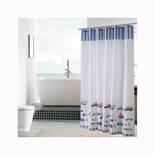 Daesar Anti-Schimmel Duschvorhang 100x180 Autos 3D Vintage Duschvorhang aus Polyester-Stoff