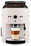 Krups Roma, Cafetera superautomática, Depósito de agua 1,6 L, 3 niveles de temperatura, 3 niveles de intensidad, 15 bares, Molinillo cónico de metal, Panel de control fácil, Blanca, EA8105
