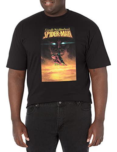 T-shirt homme Spider-Man 4XL haut noir confortable pour les journées de détente geek