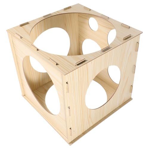 Boîte de mesure de ballons en bois durable, cube de calibrage pour mariage