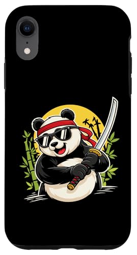 Samurai Panda With Katana Sunglasses Funny �X�}�z�P�[�X iPhone XR �p
