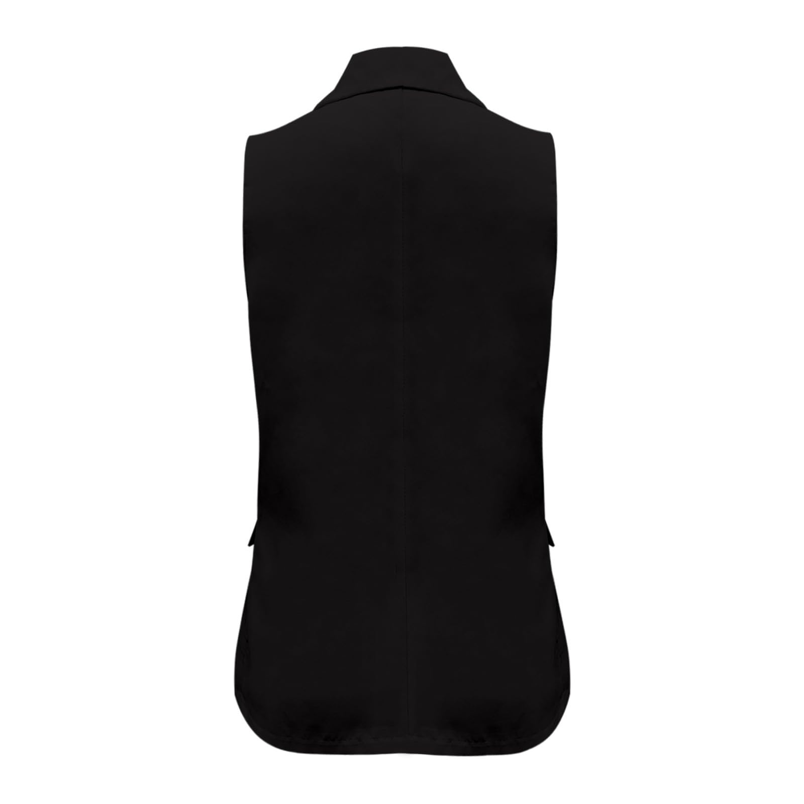 Fulidngzg Blazer Donna Senza Maniche con Apertura Frontale e Colletto, Tasche Smanicato Casual Leggero Cardigan Elegante Gilet Comode per Lavoro Case Cerimonia