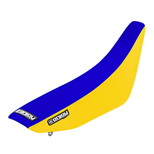 Enjoy Mfg Seat Cover - Compatible Fit for 2002-2012 Suzuki RM85 RM 85 - Yellow Sides/Blue Top #41