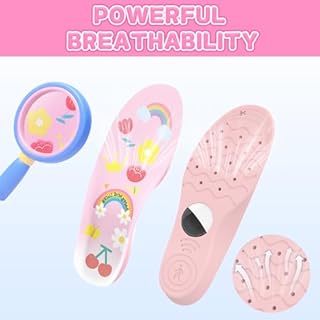 AXFEE Localizzatore Air-tag Solette per Bambini, Antiscivolo, Traspiranti, 155-170MM Solette per Air tag Tracking Devise, Posizionamento, Ammortizzanti con Scomparto Air Tag, per bambini e adulti-Rosa