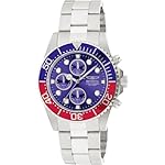 Invicta-Stainless-Steel-Pro-Diver-Chronograph-Blue-Dial-Watch-For-Mens-1771-Band-ColorSilver