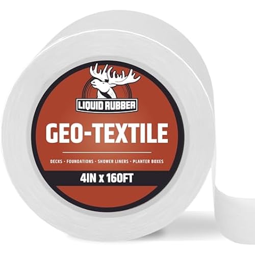 Liquid Rubber Geo-Textile Fabric Roll, 4 Inch x 160 Foot
