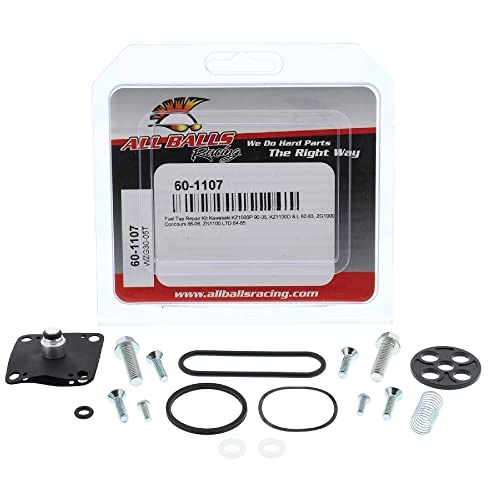 Image of All Balls Racing 60-1107 Fuel Tap Repair Kit Compatible With /Replacement For Kawasaki KZ 1000 P Police 1990-2005, ZN 1100 B LTD Shaft 1984-1985, ZG 1000 A Concours 1986-2006