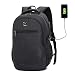 Produktbild Laptop-Rucksack, Business-Reise-Anti-Diebstahl-Casual-Rucksack Mit USB-Ladeanschluss, Wasserdicht Große Kapazität College-Schule Computer Rucksack Für Männer 17 Zoll