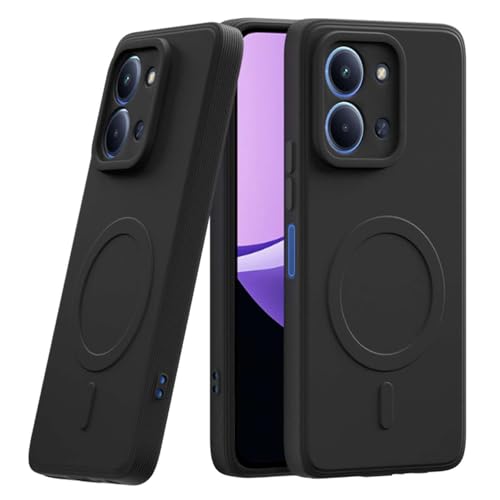 Image of Back Cover | MagFit Ring Design (Non-Magnetic) | Shockproof Case | Anti-Slip Grip | Raised Camera Edges | Slim Protective Case for Mi Redmi 15C 5G / Poco C85 5G (Matte Black)