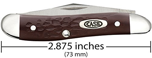 Case WR XX Pocket Knife Brown Synthetic Jigged Peanut Item #046 - (6220 SS) - Length Closed: 2 7/8 Inches - Thumbnail 3