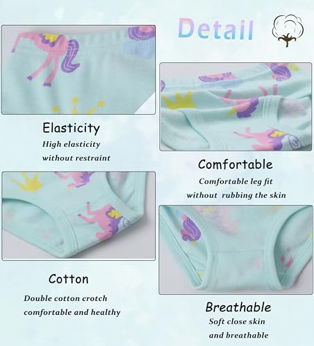 Image of Sladatona Little Girls'Soft Cotton Underwear Comfort Panties Toddler Briefs