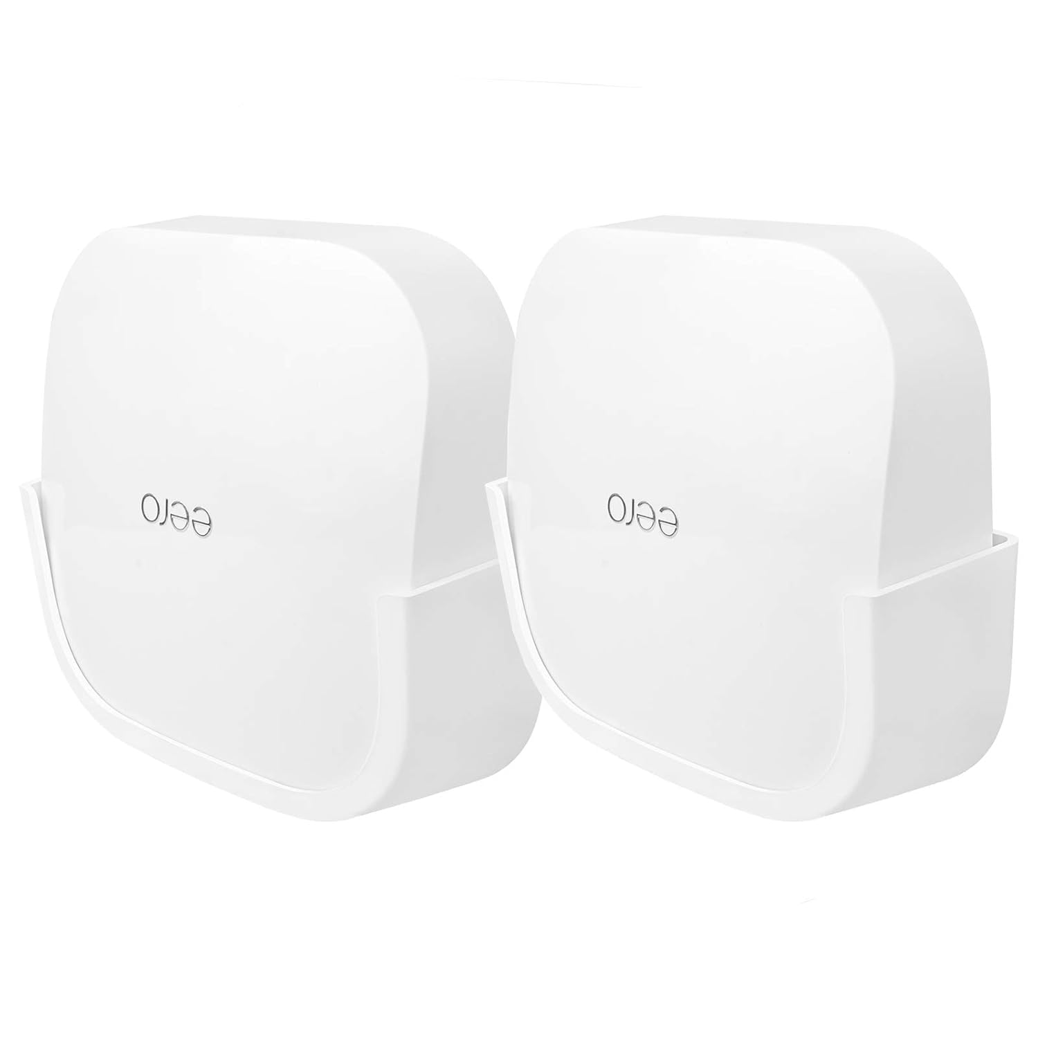 Photo 1 of ?????? 2Pcs Screwless Wall Mount Bracket for Eero Pro 6 WiFi, VHB Stick On Holder, Strong Adhesive Holder, No Tools No Drilling No Hole