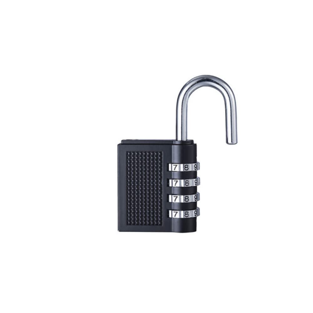 Lucchetti a combinazione， Lucchetti per valigie Lucchetto con codice, lucchetto a combinazione a 4 cifre in lega di zinco, lucchetto a combinazione for armadietti(Black)