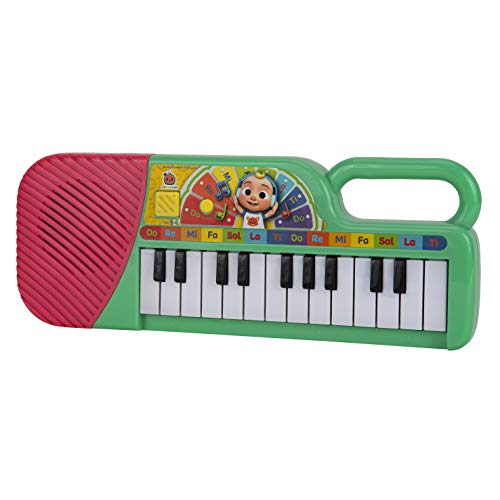 CoComelon Official First Act Musical Keyboard, 23 Keys; Music and ABC Songs Pre-Recorded, Educational Music Toys, Carry N’ Go Handle