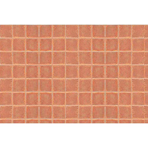 Plaque plastique motif carreaux carrés pour sol de maison de poupée