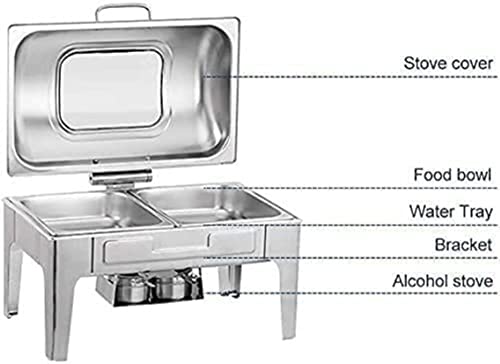 Chafing dish chauffe-plats rectangulaire pour restauration et traiteur
