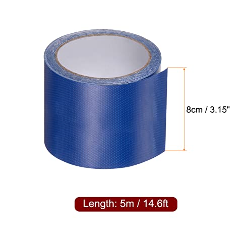 Image of HARFINGTON Tarpaulin Repair Tape, 3.15 inch x14.6ft Universal Waterproof Awning Cloth Repair Tape for Crafts Home Improvement Outdoor Tent, Blue
