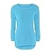 Teens Girls Furry Pullover Sweater Fuzzy Fleece Loose Oversized Long Tops 2025 Trendy Fall Winter (Blue, 11-12 Years)