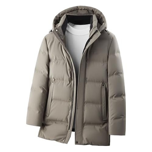 Chaqueta acolchada contra el frío intenso con cuello alto y capucha desmontable para invierno