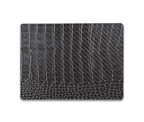 Image of MightySkins Carbon Fiber Skin Compatible With Microsoft Surface Laptop Go 3 (2023) Full Wrap Kit - Black Gator Skin | Protective, Durable Textured Carbon Fiber Finish | Easy To Apply | Made in the USA