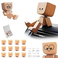 Schüttelmann Holzfigur - Wackelnder Holzmann Mit 12 Gesichtern