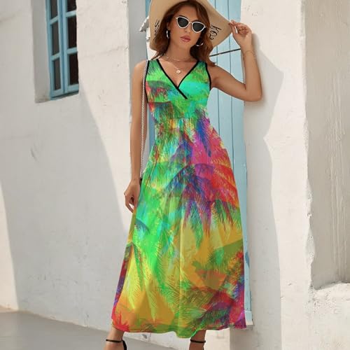 Robe maxi col V décontracté fluide pour sublimer toutes les silhouettes
