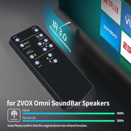 Télécommande de rechange compatible ZVOX haut-parleurs touches souples